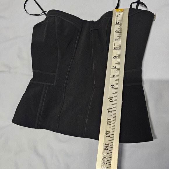 Alexander Wang Spaghetti Strap Bustier Top Women Size 4 Black Side Zip - Picture 8 of 12